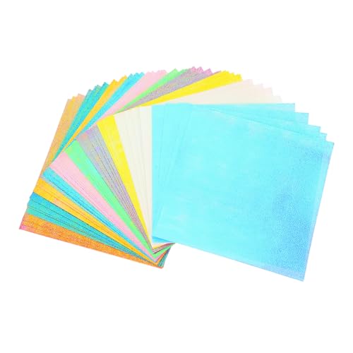 Anneome 50 Stück Glitzer Origami Origami Papier Selber Machen Farbpapier Für Farbiges Papier Kartonpapier - Verschiedene Farben Glanzpapier Zum Basteln Produkt Origami-quadrat Perle von Anneome
