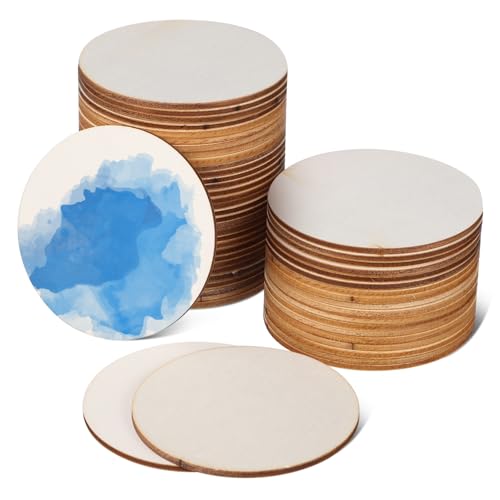 Anneome 50 Stück Runde Holzscheiben Unbehandelte Blanko Holzplättchen aus Naturholz Yangmu für Basteln DIY Dekorationen Holzschild zum Bemalen Gravieren Schnitzen Anneome 50 Stück Runde Holzscheiben Unbehandelte Blanko Holzplättchen aus Naturholz Yangmu für Basteln DIY Dekorationen Holzschild zum Bemalen Gravieren Schnitzen von Anneome