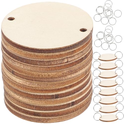 Anneome 50 Stück Runde Holzscheiben mit Metallringen Natürliche Holzscheiben für Hängenden Geburtstagskalender DIY Holzplakette Wanddeko Geburtstags Erinnerung Bastel Zubehör Burlywood Anneome 50 Stück Runde Holzscheiben mit Metallringen Natürliche Holzscheiben für Hängenden Geburtstagskalender DIY Holzplakette Wanddeko Geburtstags Erinnerung Bastel Zubehör Burlywood von Anneome
