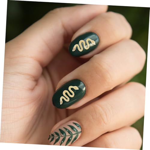 Anneome 50 Stück Teiliges Snake Nail Charms aus Metall Retro stil Nagelverzierung für DIY Nail Art Feine Verarbeitung Glänzende Schlangendekorationen für Modische Nageldesigns Anneome 50 Stück Teiliges Snake Nail Charms aus Metall Retro stil Nagelverzierung für DIY Nail Art Feine Verarbeitung Glänzende Schlangendekorationen für Modische Nageldesigns von Anneome