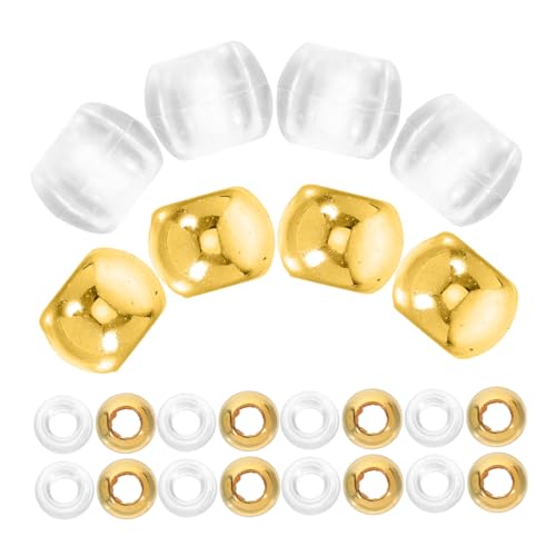 Anneome 50 Stück Teiliges Transparent und Goldfarben Große Spacer Beads für Dreadlock braids DIY Schmuckherstellung Armbänder Halsketten Vielseitige Handarbeitsperlen von Anneome