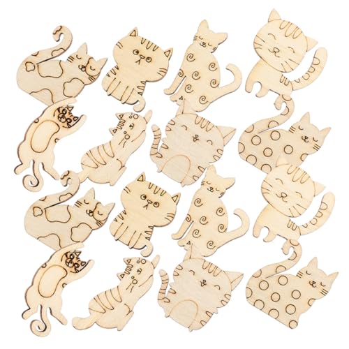 Anneome 50 Stück Unfertige Holzscheiben Katzenform zum Basteln Glatte Holz Katzen Holzspäne für DIY Kinderhandwerk Sicher und Hautfreundlich zum Bemalen und Kreativen Gestalten Anneome 50 Stück Unfertige Holzscheiben Katzenform zum Basteln Glatte Holz Katzen Holzspäne für DIY Kinderhandwerk Sicher und Hautfreundlich zum Bemalen und Kreativen Gestalten von Anneome