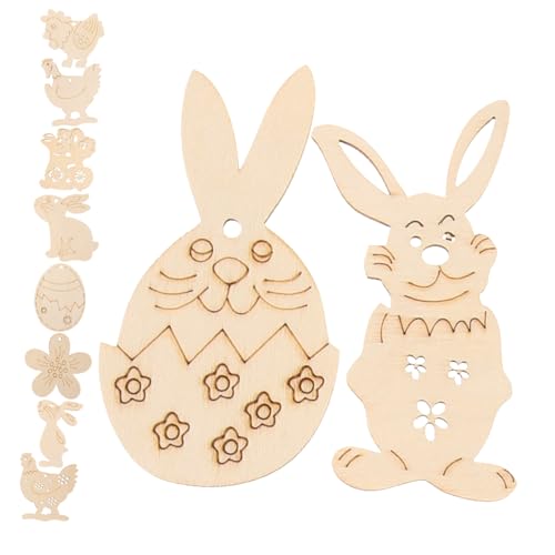 Anneome 50 Stück Unvollendete Holzscheiben für Ostern Diy Holzdeko Kreative Bastelideen für Einzigartige Osterdekorationen für Partys und Zuhause Verschiedene Formen Wie Hase Küken und Anneome 50 Stück Unvollendete Holzscheiben für Ostern Diy Holzdeko Kreative Bastelideen für Einzigartige Osterdekorationen für Partys und Zuhause Verschiedene Formen Wie Hase Küken und von Anneome