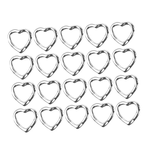 Anneome 50 Stück Vintage Tibetische Metall Spacer Perlen Herzform Anhänger für Schmuckherstellung Diy Bastelbedarf Silber für Armbänder und Ohrringe von Anneome