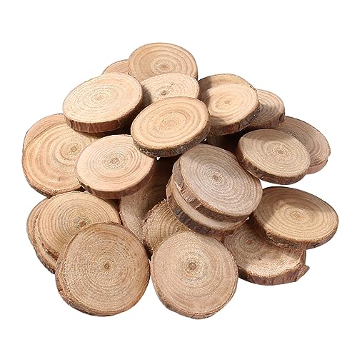 Anneome 50 Stück natürliche runde Chips Hochzeitsdekorationen Name Hochzeitsdekoration selber machen Bausatz Hartholz runden hochzeit dekoration hochzeitsdeco runde Holzscheiben Protokoll von Anneome