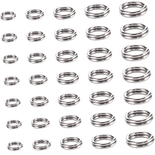Anneome 500 Stück Anti-Rust-Stecker schlüsselanhänger schlüssel ringe key chain keysersdünger geteilte Ringe Herstellung Biegeringe selber basteln Runde Schmuckverbinder Rostfreier Stahl von Anneome