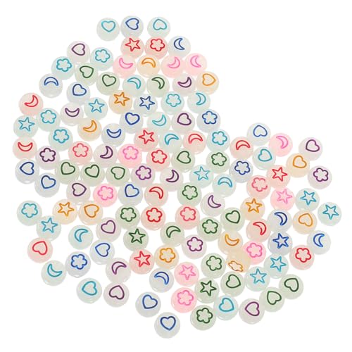Anneome 500Stücke Leuchtende Farbige Acrylperlen für Schmuckherstellung Nachtleuchtende Perlen für Armbänder und DIY Handwerksprojekte Einfach zu Verwenden von Anneome