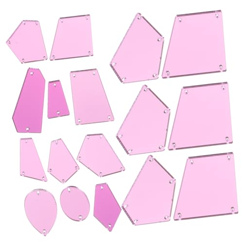 Anneome 50Stücke Aufnähbare Acrylspiegel Rhinestones DIY Dekoration für Kleidung Taschen und Kunsthandwerk Langlebiges und Sicheres Material Stilvolle für Kreative von Anneome