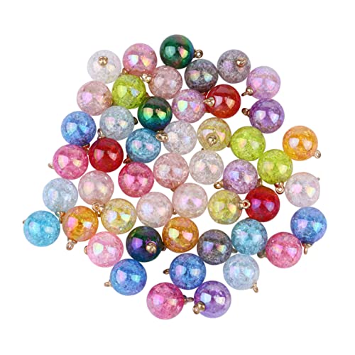 Anneome 50Stücke Bonbonfarbene Acrylperlen mit Großem für Schmuckherstellung Runde Harzperlen für DIY Projekte für Armbänder und Anhänger von Anneome