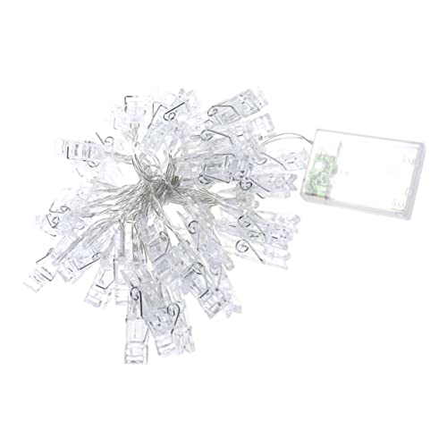 Anneome 5M Foto Clip Lichterkette LED mit Warmweißen Leuchten Dekoration für Zuhause Zimmer und Hochzeiten Batteriebetrieben Flexibles Design für Kreative Arrangements von Anneome