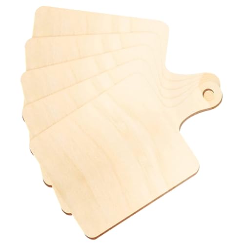 Anneome 5Stücke Holz Schneidebretter DIY Blanko Paddel Unvollendete Holzplatten für Handwerk Leicht zu Reinigen zum Dekorieren und Malen von Anneome