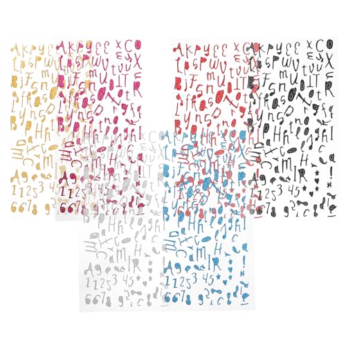 Anneome 6 Blätter Glitzernde Buchstaben und Zahlenaufkleber Selbstklebende Alphabet und Ziffern Sticker für Kreative Bastelprojekte Geeignet für Verschiedene Oberflächen Anneome 6 Blätter Glitzernde Buchstaben und Zahlenaufkleber Selbstklebende Alphabet und Ziffern Sticker für Kreative Bastelprojekte Geeignet für Verschiedene Oberflächen von Anneome