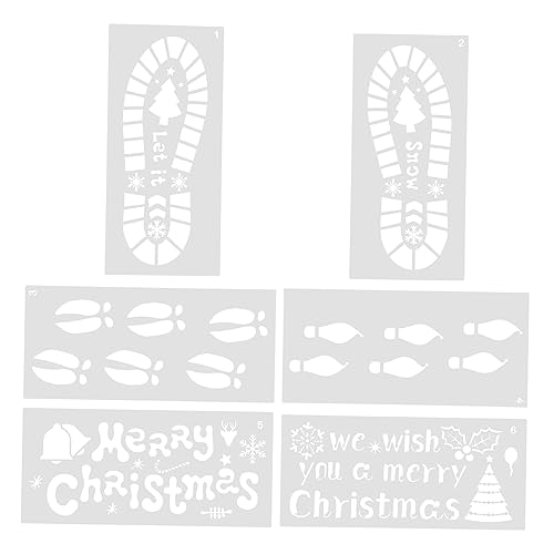 Anneome 6 Blätter Weihnachts Schablonen Teilig Fußabdruck Muster Bastelvorlagen für DIY Weihnachtsdekorationen Kreative Malvorlagen für Weihnachtsbasteln mit Familie und Freunden Anneome 6 Blätter Weihnachts Schablonen Teilig Fußabdruck Muster Bastelvorlagen für DIY Weihnachtsdekorationen Kreative Malvorlagen für Weihnachtsbasteln mit Familie und Freunden von Anneome