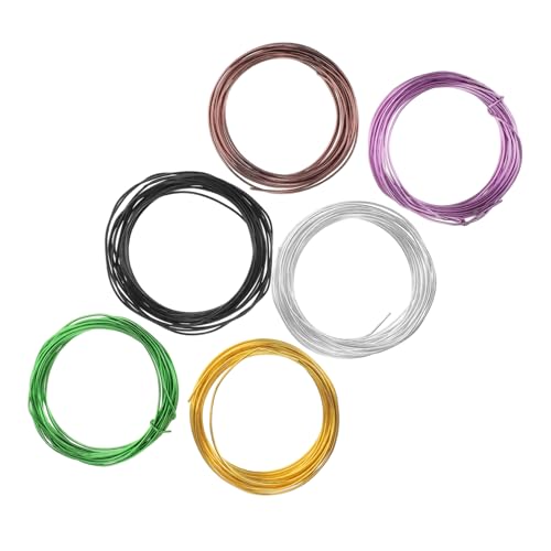 Anneome 6 Rollen Aluminium-basteldraht – 1,5 Mm, Bunt, Flexibel, Biegbares Metallkabel Für Diy-projekte, Schmuckherstellung, Bildhauerei Und Blumenhandwerk von Anneome