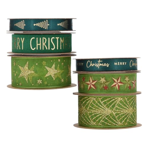 Anneome 6rollen Grünes Geschenkband Weihnachtsband Dekoband Mit Blumenmuster Geschenkband Bastelband Stoffband Für Verpackungen Kuchenverzierung Haarschmuck Und Blumenarrangements Anneome 6rollen Grünes Geschenkband Weihnachtsband Dekoband Mit Blumenmuster Geschenkband Bastelband Stoffband Für Verpackungen Kuchenverzierung Haarschmuck Und Blumenarrangements von Anneome