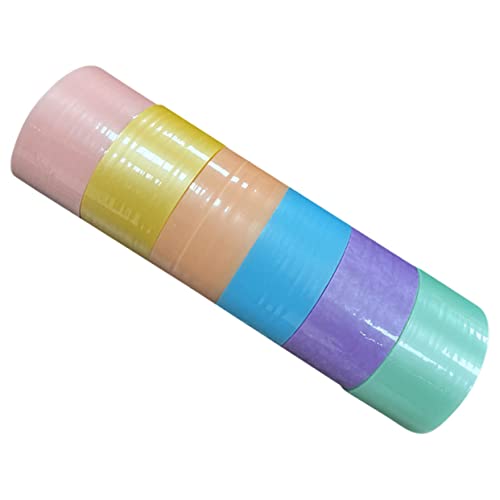 Anneome 6 Rollen Klebeband Farbige Klebestreifen DIY Stressball Klebeband für Entspannung Fidget Farben Sicheres Material Leicht Tragbar für Zuhause und Unterwegs von Anneome