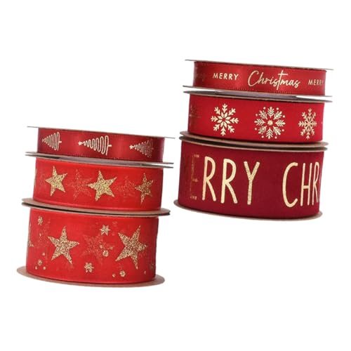 Anneome 6 Rollen Rotes Glitzer Organza Band Breites Dekoratives Geschenkband aus Weichem Flexiblem mit Pulverisiertem Schneeflocken Design für Weihnachtsgeschenke DIY Dekoration Festliche Anneome 6 Rollen Rotes Glitzer Organza Band Breites Dekoratives Geschenkband aus Weichem Flexiblem mit Pulverisiertem Schneeflocken Design für Weihnachtsgeschenke DIY Dekoration Festliche von Anneome