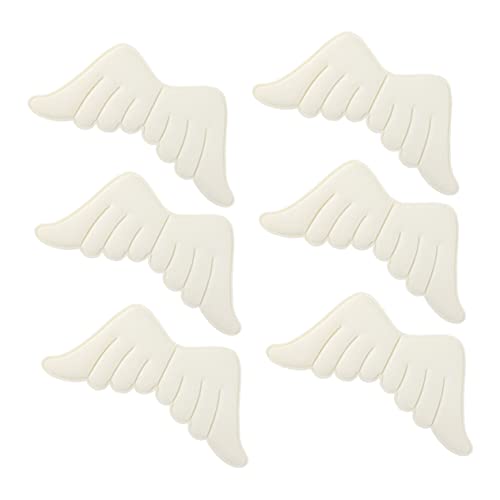 Anneome 6 Stück Dekorative Engelsflügel Patches DIY Applikationen für Kleidung Weiß Hochwertige Verarbeitung für Kreative Bastelprojekte zum Verzieren und Reparieren von Textilien von Anneome