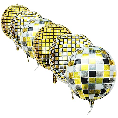 Anneome 6 Stück Disco-Kugel-Ballon Party große Disco-Ballons Geburtstag Helium weihnachtsbaumdeko tannenbaum dekoration hochzeitsdeko Goldene Discokugel spielabend Aluminiumfolie Anneome 6 Stück Disco-Kugel-Ballon Party große Disco-Ballons Geburtstag Helium weihnachtsbaumdeko tannenbaum dekoration hochzeitsdeko Goldene Discokugel spielabend Aluminiumfolie von Anneome