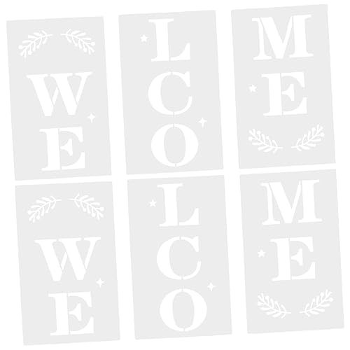 Anneome 6 Stück Schablone Aushöhlen Willkommensschild Veranda Zeichen Buchstabenschablonen Schablonen Zum Malen Wiederverwendbar Für Vinyl Malschablonen Hohlschablone Weiß Das Haustier Anneome 6 Stück Schablone Aushöhlen Willkommensschild Veranda Zeichen Buchstabenschablonen Schablonen Zum Malen Wiederverwendbar Für Vinyl Malschablonen Hohlschablone Weiß Das Haustier von Anneome
