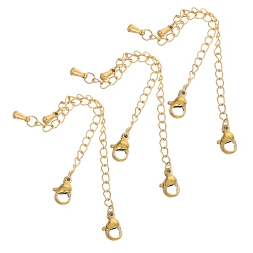 Anneome 6 Stück Teiliges Edelstahl Kettenverlängerung mit Hummerklammer Präzise Verarbeitetes Schmuckzubehör für DIY Halsketten und Armbänder Langlebig Vielseitig Kombinierbar Geeignet von Anneome