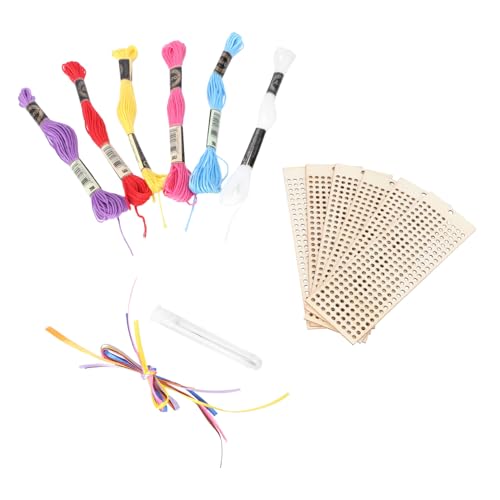 Anneome 6 Stück Teiliges Holz Kreuzstich Set DIY Lesezeichen Holz für Bastelprojekte Handgefertigt mit Baumwollfaden Dekorativ für Weihnachten und Mehr Zufällige Farbe Zufällige Farbe Anneome 6 Stück Teiliges Holz Kreuzstich Set DIY Lesezeichen Holz für Bastelprojekte Handgefertigt mit Baumwollfaden Dekorativ für Weihnachten und Mehr Zufällige Farbe Zufällige Farbe von Anneome