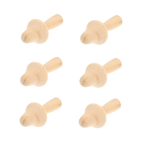 Anneome 6 Stück Teiliges Holzpilz Bastelset Unlackierte DIY Pilzfiguren mit Glatter Oberfläche Kleine Dekoration für Tisch und Party Kreative Handwerksprojekte von Anneome