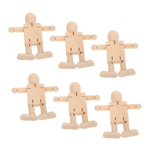 Anneome 6 Stück Teiliges Holzroboter für Unvollendete Holzfiguren zum Malen Lernspielzeug für Kreative Gestaltung und Gemeinsames Basteln Fördert Wissenschaftliches und Kreativität für Anneome 6 Stück Teiliges Holzroboter für Unvollendete Holzfiguren zum Malen Lernspielzeug für Kreative Gestaltung und Gemeinsames Basteln Fördert Wissenschaftliches und Kreativität für von Anneome