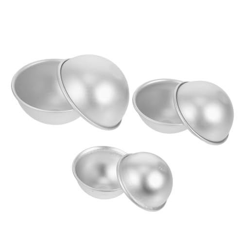 Anneome 6 Stück Teiliges Metall formset für DIY Badebomben und Handgemachte Seifen Stabile Runde Formen für Kreative Badekugelherstellung Langlebig und Einfach zu Bedienen für von Anneome