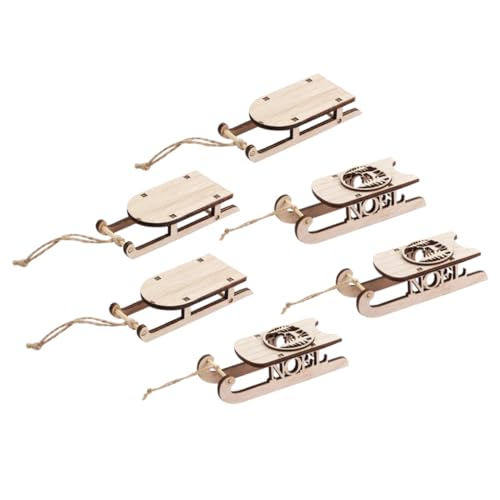 Anneome 6 Stück Teiliges Miniatur Holzschlitten Rustikal DIY Unbearbeitet Filigrane Weihnachts Schlitten Deko Kompakt und Langlebig für Tisch und Weihnachtsbaumdekoration Anneome 6 Stück Teiliges Miniatur Holzschlitten Rustikal DIY Unbearbeitet Filigrane Weihnachts Schlitten Deko Kompakt und Langlebig für Tisch und Weihnachtsbaumdekoration von Anneome