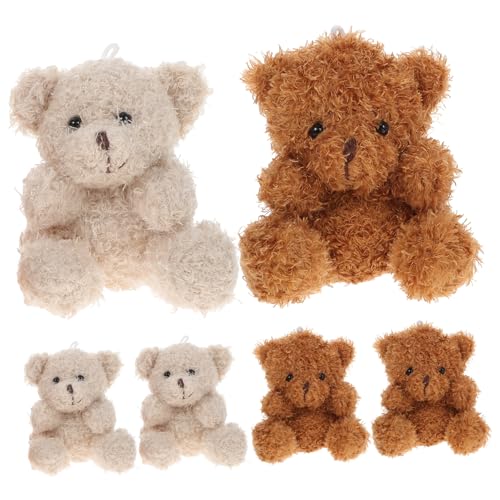 Anneome 6 Stück Teiliges Plüschbär Schlüsselanhänger Flauschige Stofftier Anhänger in Braun und Dekorativer Schlüsselring für Taschen Leichte Langlebige Kuscheltier Accessoires Anneome 6 Stück Teiliges Plüschbär Schlüsselanhänger Flauschige Stofftier Anhänger in Braun und Dekorativer Schlüsselring für Taschen Leichte Langlebige Kuscheltier Accessoires von Anneome