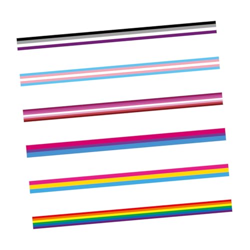 Anneome 6 Stück Teiliges Regenbogenband Polyester Bastelband für Kopfschmuck Schleifenherstellung Flexible Bunte DIY Dekoration für Pride partys und Festlichkeiten Anneome 6 Stück Teiliges Regenbogenband Polyester Bastelband für Kopfschmuck Schleifenherstellung Flexible Bunte DIY Dekoration für Pride partys und Festlichkeiten von Anneome