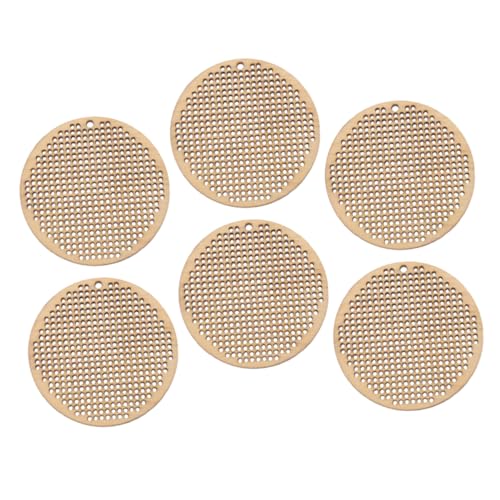 Anneome 6 Stück Teiliges Runde Holzanhänger für Kreuzstich DIY Einzigartige Muster Naturbelassen Langlebig für Schmuckherstellung und Bastelprojekte Anneome 6 Stück Teiliges Runde Holzanhänger für Kreuzstich DIY Einzigartige Muster Naturbelassen Langlebig für Schmuckherstellung und Bastelprojekte von Anneome