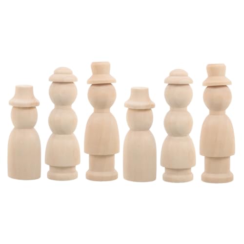 Anneome 6 Stück Teiliges Unbemalte Holzpuppen zum Bemalen Robuste DIY Holzköpfe für Kreative Bastelkunst Vielseitige Holzfiguren für Kinderzimmerdeko und Individuelle Handarbeitsprojekte Anneome 6 Stück Teiliges Unbemalte Holzpuppen zum Bemalen Robuste DIY Holzköpfe für Kreative Bastelkunst Vielseitige Holzfiguren für Kinderzimmerdeko und Individuelle Handarbeitsprojekte von Anneome