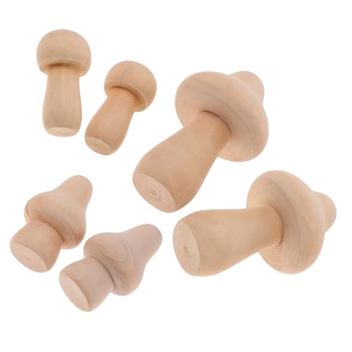 Anneome 6 Stück Teiliges Unlackierte Holzpilze zum Bemalen Natürliche DIY Holzfiguren für Kreative Dekoration Glatte Kanten für Bastelprojekte und Wohnaccessoires Anneome 6 Stück Teiliges Unlackierte Holzpilze zum Bemalen Natürliche DIY Holzfiguren für Kreative Dekoration Glatte Kanten für Bastelprojekte und Wohnaccessoires von Anneome