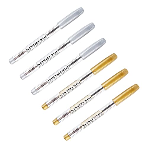 Anneome 6 Stück Wasserbasierte Signierstifte Metallicfarben für Einladungs und Grußkarten für Kunsthandwerk und Diy Projekte Hochwertige Marker ohne Geruch Anneome 6 Stück Wasserbasierte Signierstifte Metallicfarben für Einladungs und Grußkarten für Kunsthandwerk und Diy Projekte Hochwertige Marker ohne Geruch von Anneome