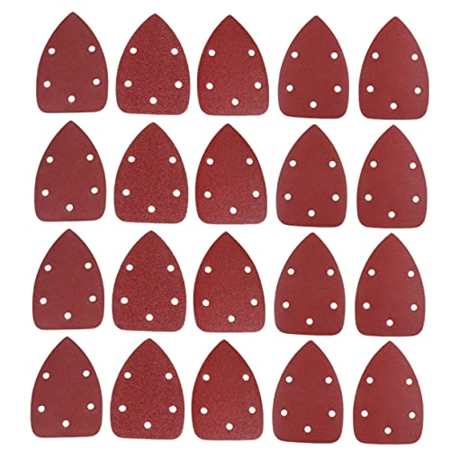 Anneome 60 Stück dreieckiges Schleifpapier mit Löchern sandpapier sanding paper Schleifpads für raue Böden Schleifpapier mit verschiedenen Körnungen Schleifpapier mit dreieckiger Rückseite von Anneome