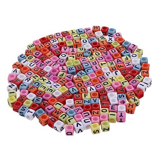Anneome 600 Stück Buchstabenperlen Diy Schmuckperlen für Armbänder Schlüsselanhänger Handgefertigte Bunte Buchstabenperlen zum Auffädeln von Anneome