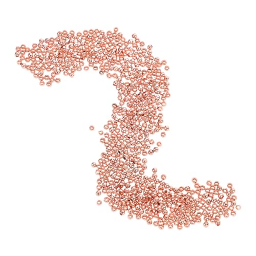 Anneome 600 Stück Runde Spacer Perlen aus Messing Abstand für Schmuckherstellung DIY Armband Perlen Basteln Zubehör in Roségold von Anneome
