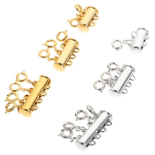 Anneome 6Stücke Magnetverschlüsse Für Schmuck Mehrreihige Magnetschnallen Hochmagnetisches Material Für DIY Halsketten Und Armbänder Silber Und Langlebig von Anneome