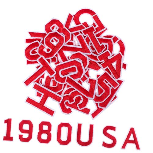 Anneome 72 Stk. Teiliges Bügel Buchstaben und Zahlen Patches aus Besticktem Polyester Rote Alphabet Aufnäher zum Aufbügeln für Kleidung Hüte Socken Jeans DIY Textil Accessoires Anneome 72 Stk. Teiliges Bügel Buchstaben und Zahlen Patches aus Besticktem Polyester Rote Alphabet Aufnäher zum Aufbügeln für Kleidung Hüte Socken Jeans DIY Textil Accessoires von Anneome