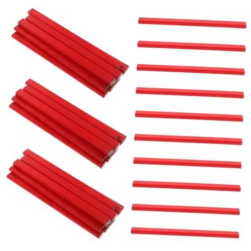 Anneome 72 Stück Bleistift für die Holzbearbeitung baustellen bleistift baustellenbleistifte Baubleistifte Holzbearbeitungsstift Zimmermannsbleistifte Mine Bleistift malen hölzern rot von Anneome