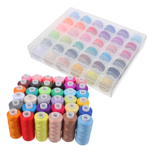 Anneome 72 Stück Farben Nähfäden für Nähmaschinen Yards Polyester Garn für Kreative Projekte für Quilting und Handarbeiten Praktischer Aufbewahrungsbox von Anneome