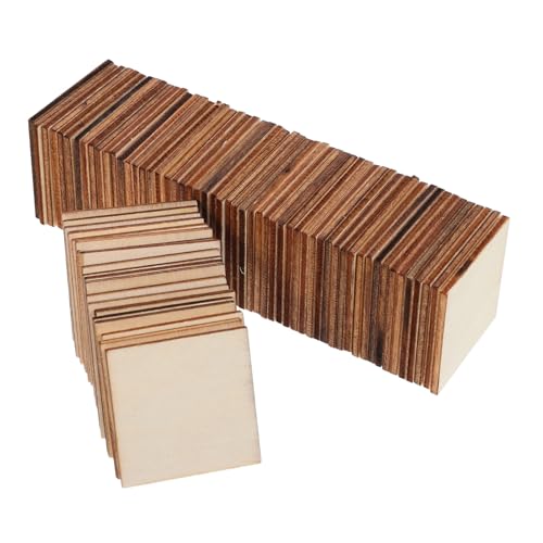 Anneome 75pcs Leere Holzquadrate DIY Bastelgravur Holzstücke Leere Stücke DIY Malerei Ausschnitte Holzscheiben Für DIY -projekte von Anneome