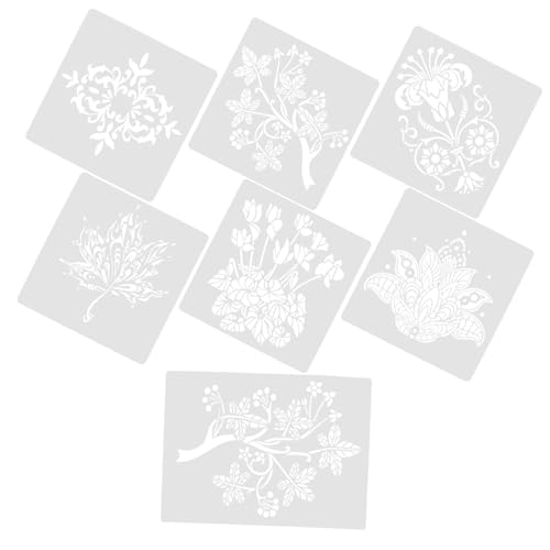 Anneome 7Stücke DIY Malschablonen für Pflanzen Wiederverwendbare Vorlagen zur Dekoration Kreativ für Scrapbooking und Heimgestaltung von Anneome