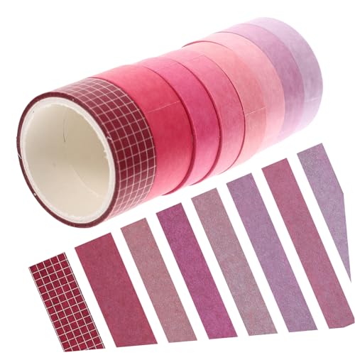 Anneome 8 Rollen Einfarbiges Washi Tape Bänder farbiges Band Müll Nachfüllung Pastell scheckheft scrapbbok DIY Washi Tapes dekoratives klebeband für einklebebuch Japanisches Papier von Anneome