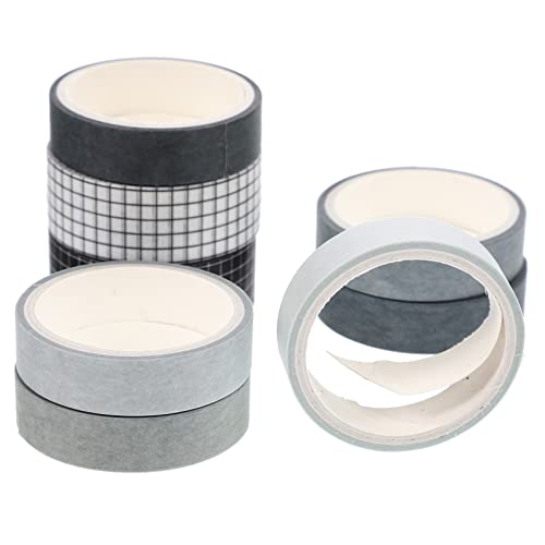 Anneome 8 Rollen Einfarbiges Washi Tape Müll Abdeckband Goldband Farbband Papier Klebeband Bandspender Blumenband Streifen Floristenband Aufkleber Klebestift Klebebänder Japanisches Papier von Anneome