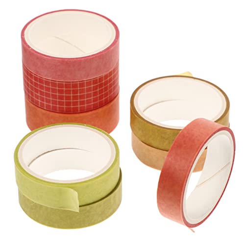 Anneome 8 Rollen Einfarbiges Washi Tape empfindlich dünn Farben the washi tape multifunktionales klebeband manu Scrapbook-Washi-Tape ästhetisches Washi-Tape Japanisches Papier Yellow von Anneome