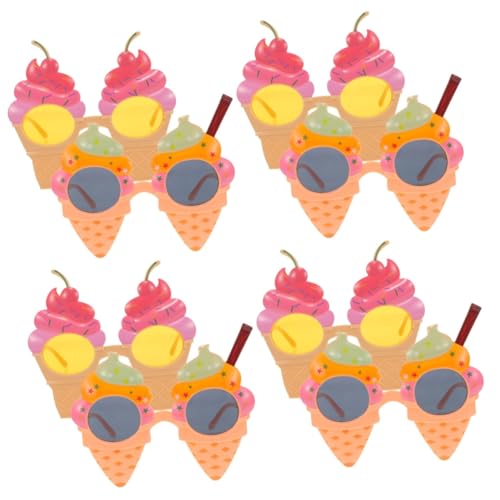 Anneome 8 Stck. Eiscreme Brillen Lustige Hawaii Party Sonnenbrillen für Erwachsene Accessoires für Kostümpartys Geburtstagsfeiern und Sommerfeste Auffällige Farben und Langlebiges Material von Anneome
