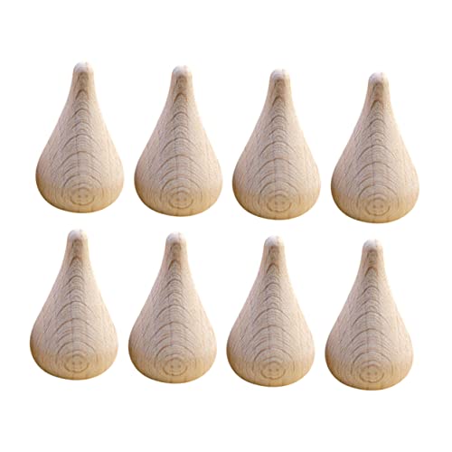 Anneome 8 Stück Lackierter Wassertropfen -ornamente Natürlich Form Unvollendet Miniaturdekor Handwerkliches Dekoratives Wassertropfenmodell Diy Wassertropfenmodell Buche von Anneome